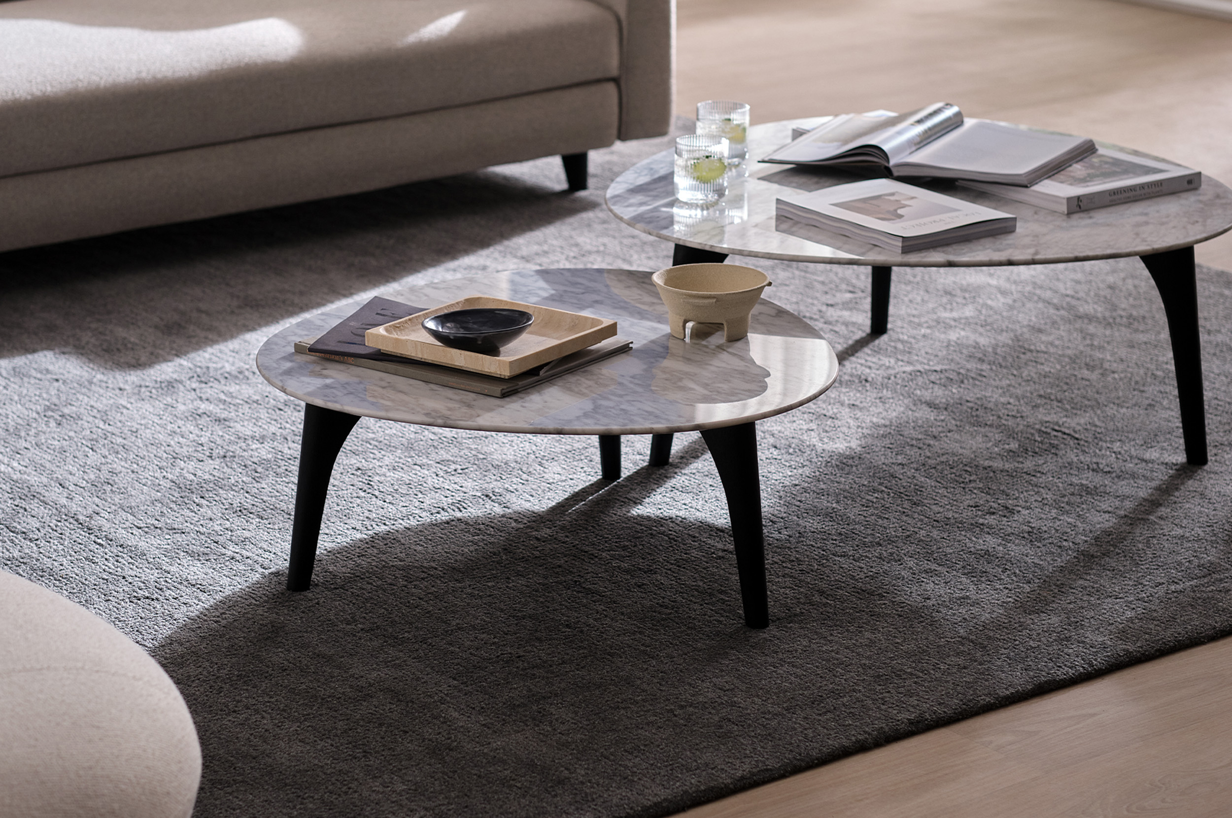 Crescent Marble Coffee Table