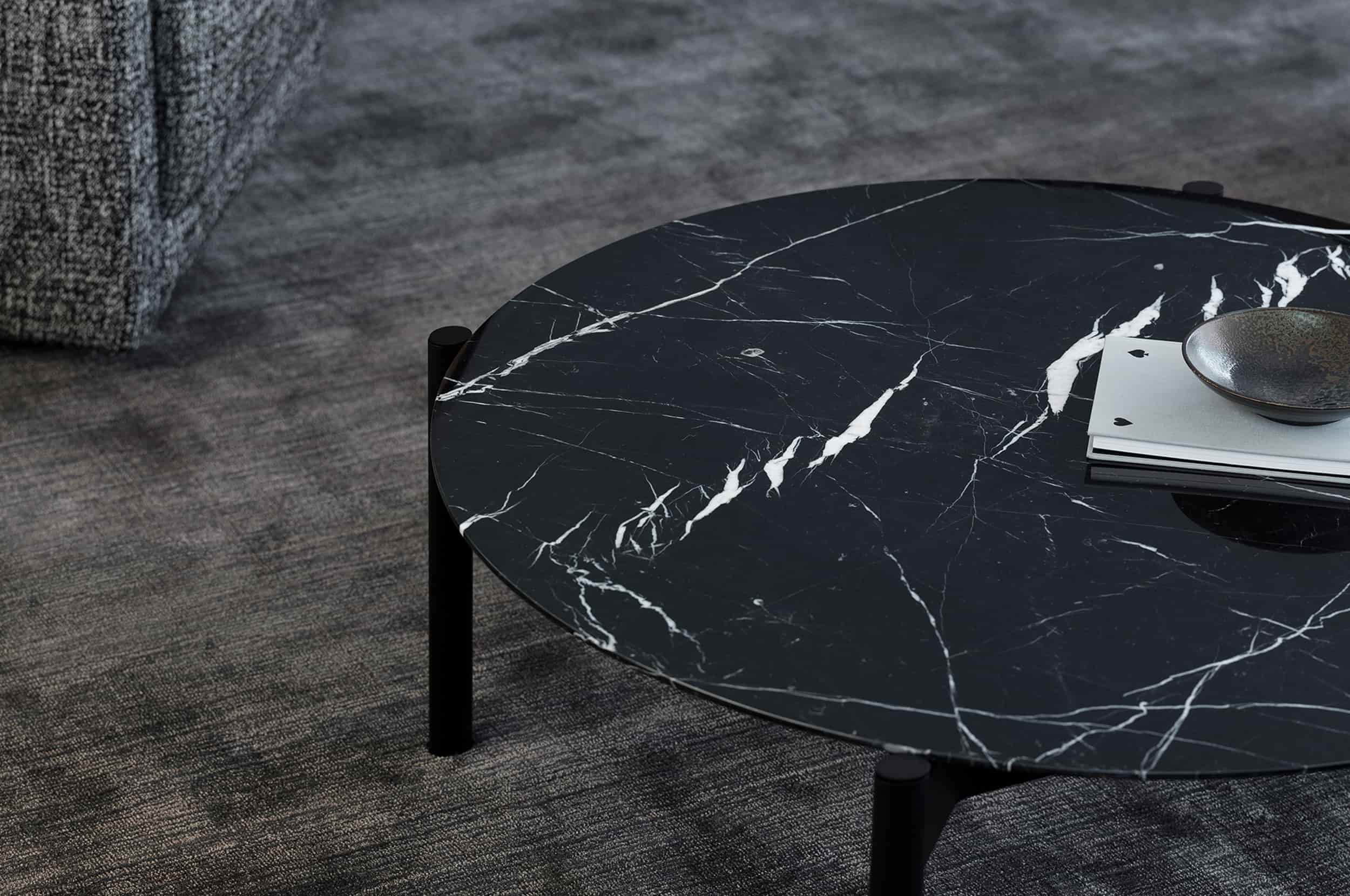 Eto Marble Coffee Table Occasional Tables Timber Veneer Round