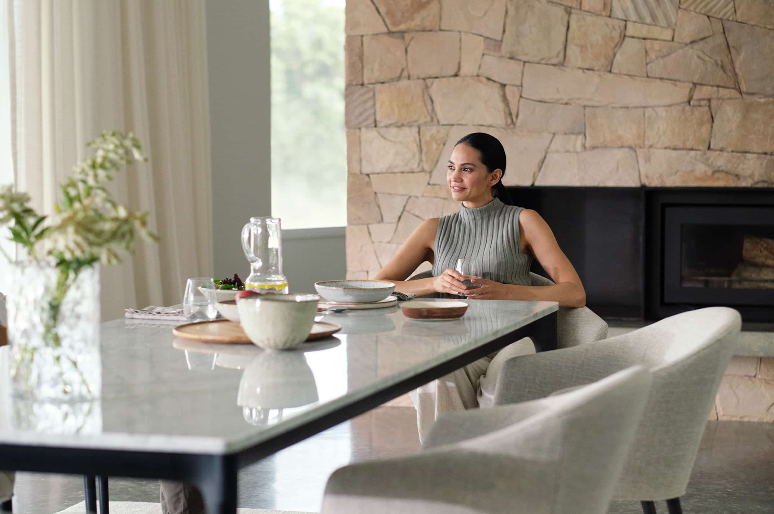 Quay Marble Dining Table 8 Seater King Living