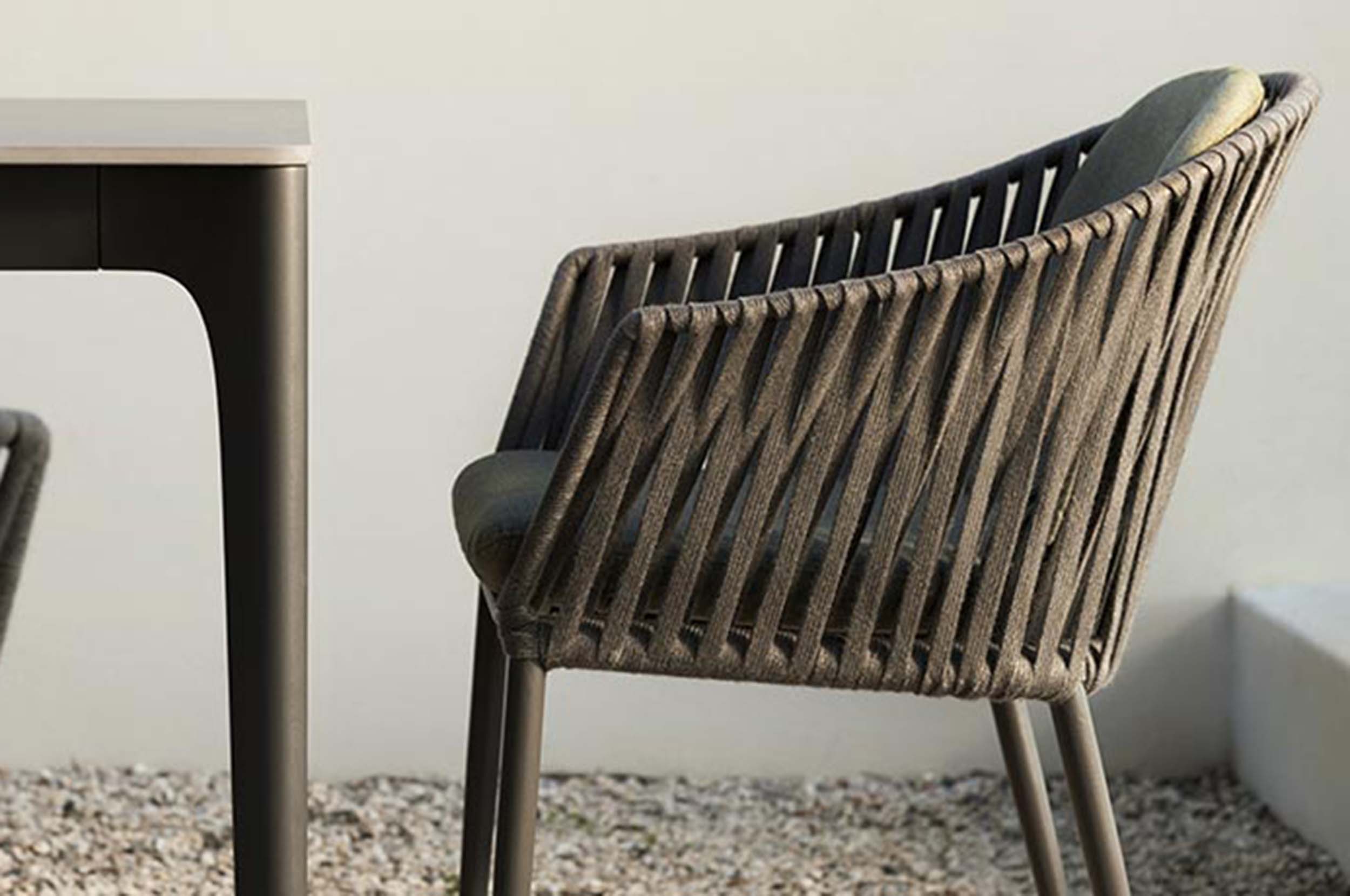 Quay Outdoor Woven Dining Chair with Back Cushion