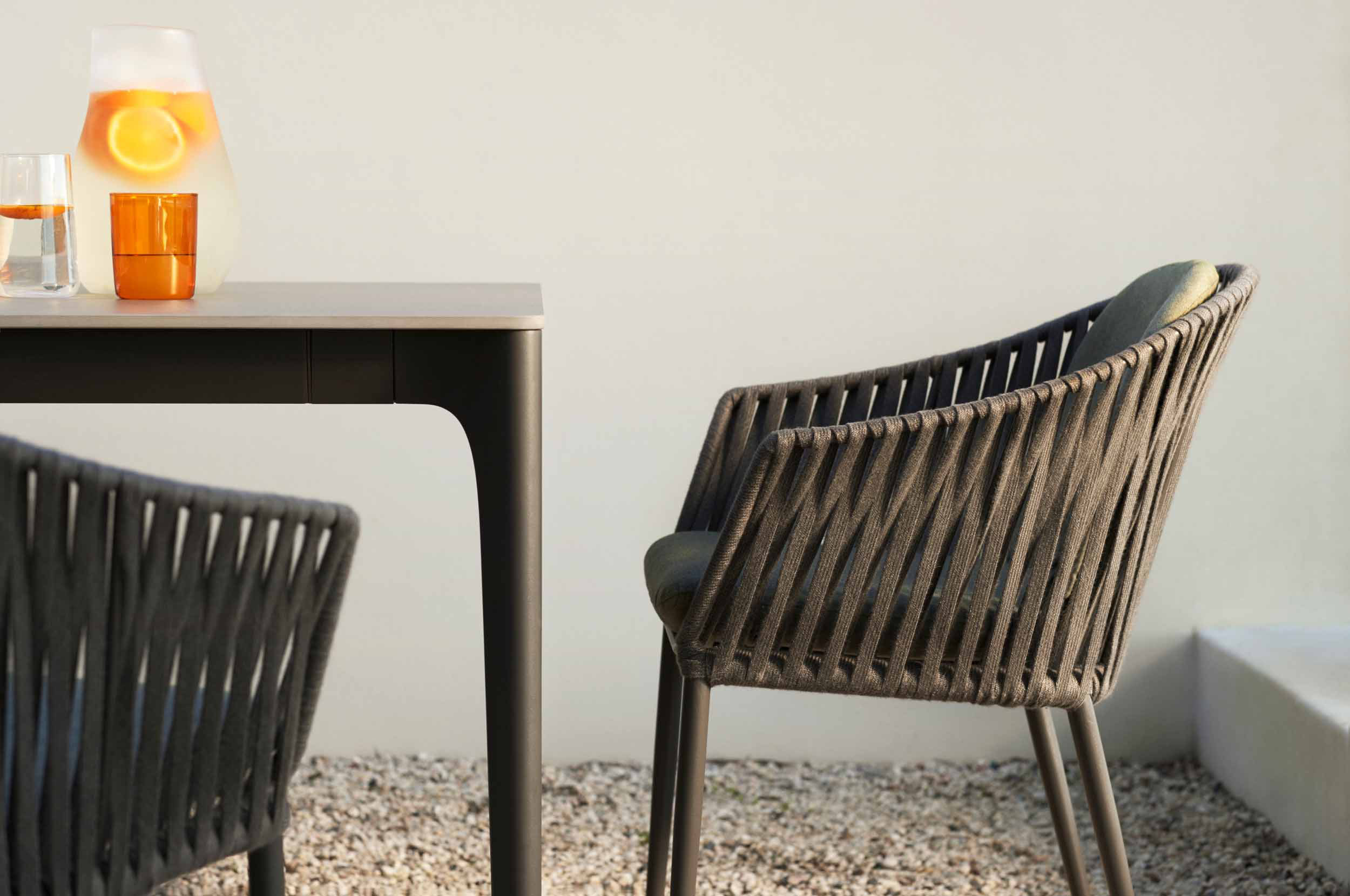 Quay Outdoor Woven Dining Chair with Back Cushion