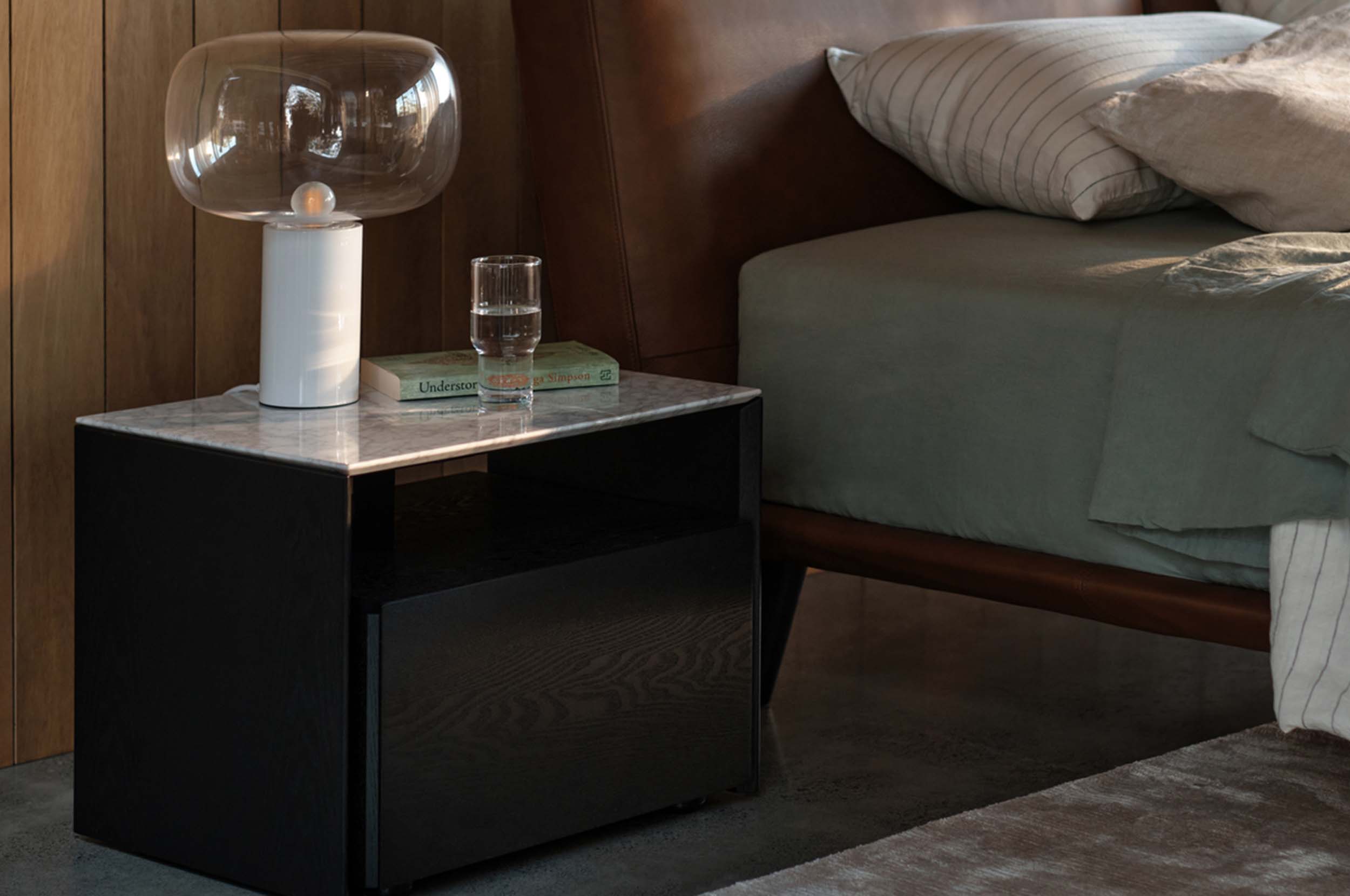 Serenade Marble Bedside Table 550 King Living