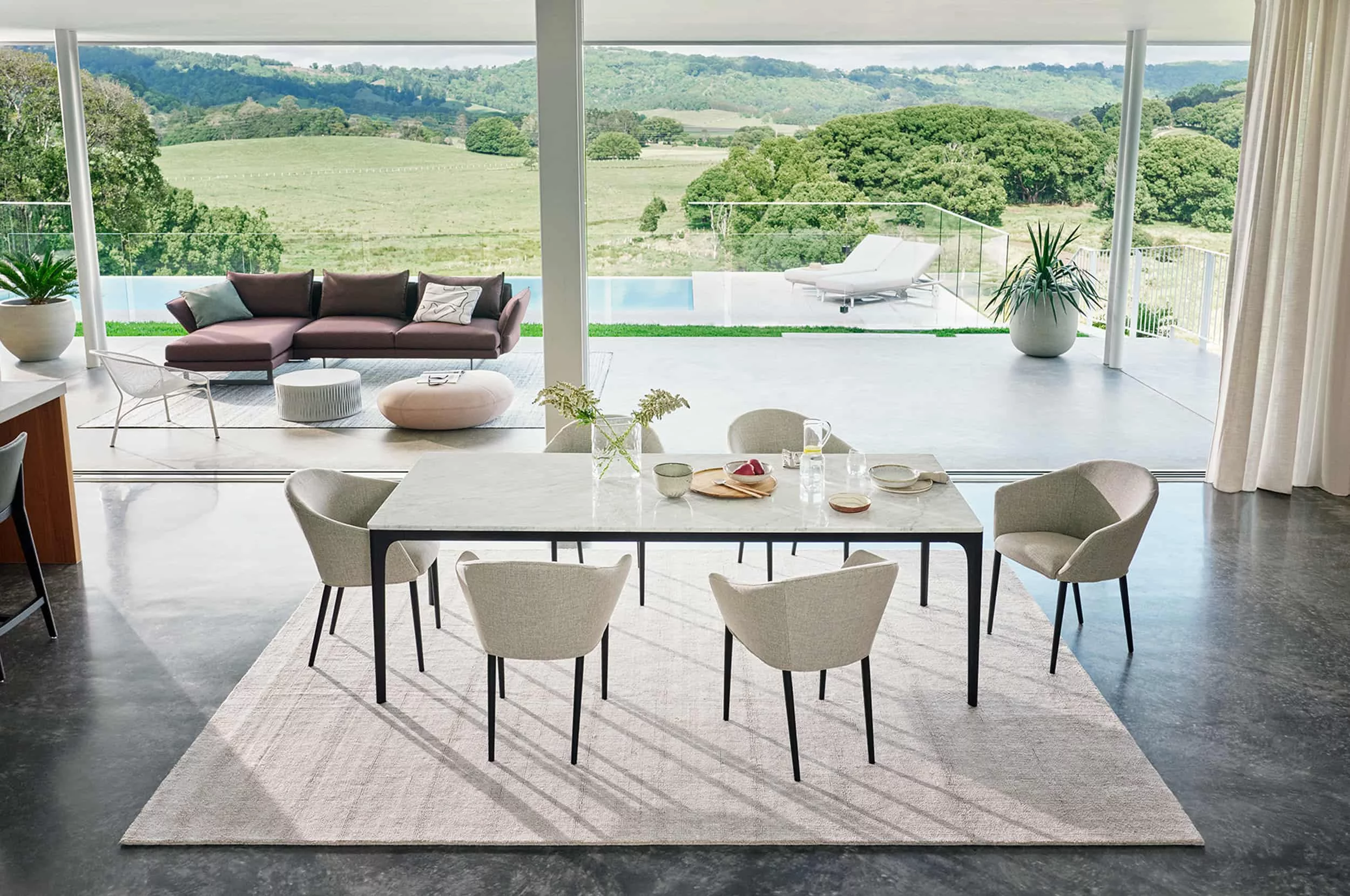 Quay 8 Seater Marble Dining Table